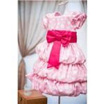 Vestido Infantil Minnie Rosa Balonê