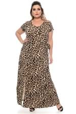 Vestido Longo Leopardo Plus Size 7050-46