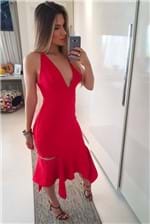 Vestido Midi Colcci Slim Mars - Vermelho
