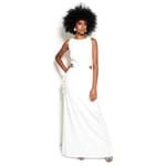 Vestido Paúba Longo em Malha com Recortes Halston Heritage - Off White/branco