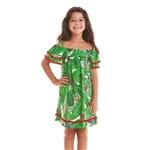 Vestido Saída de Praia Infantil Folhas Verdes Siri Kids 6