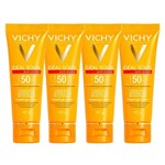 Vichy Kit - Protetores Faciais Idéal Soleil Antiidade Toque Seco Fps50 X4
