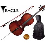 Violoncelo 4/4 Eagle Ce300 Cello Maciço Envelhecido F