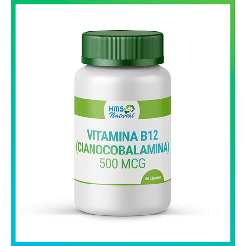 Vitamina B12 (cianocobalamina) 500 Mcg Cápsulas Vegan 60cápsulas
