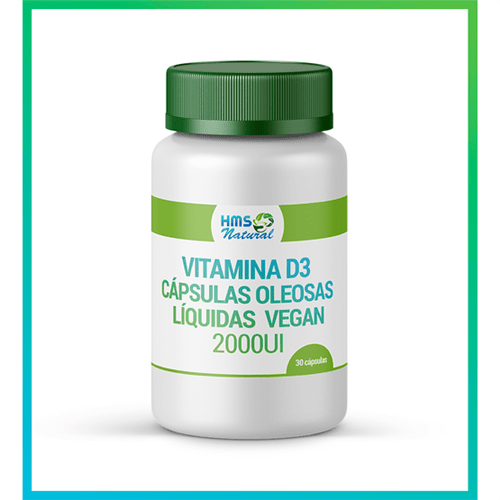 Vitamina D3 2000ui Cápsulas Oleosas Líquidas Vegan 30 Cápsulas Oleosas