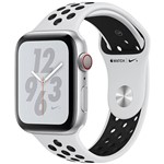 Watch Nike+ Series 4 Gps + Cellular 40mm Silver Aluminium Case With Pure Platinum/black Nike Sport Band