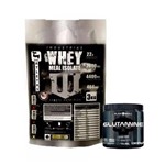 Whey 100% Isolate Meal 3kg - Refil - Industrias Whey+ Glutamina - 300g Black Skull !
