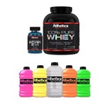 Whey 100% Pure (2kg) + BCAA Time Release (200 Tabs) + Galão (2,2L)