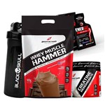 Whey Muscle Hammer 900g Isolado Hidrolisado + Creatina + Shaker Coque