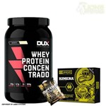 Whey Protein Concentrado Dux Nutrition 900g Banana + Kimera 60 Cáps + Dose de Whey