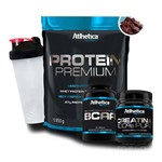 Whey Protein Premium Pro Series Atlhetica 850g + Bcaa Pro + Creatina + Coqueteleira - Atlhetica Nutr