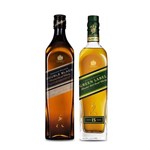 Whisky Jw Green Label 750ml+Whisky Jw Double Black Label 1000ml - 750ml