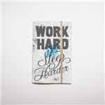 Work Hard And Sleep Harder - Mini Sketchbook-Mescla Cinza-U