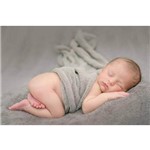 Wrap de Lã Cinza Claro para Fotografia Newborn