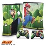 Xbox 360 Slim Skin - Mario & Luigi Adesivo Brilhoso