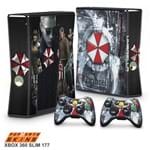 Xbox 360 Slim Skin - Resident Evil - Umbrella Adesivo Brilhoso
