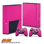 Xbox 360 Super Slim Skin - Rosa Pink Adesivo Brilhoso