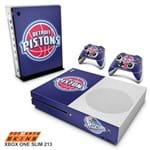 Xbox One Slim Skin - Detroit Pistons - NBA Adesivo Brilhoso