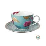Xícara de Chá Azul em Porcelana Floral Fantasy - Pip Studio