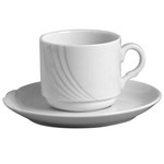 Xícara de Chá com Píres Marzia Verbano em Porcelana 210ml Branco