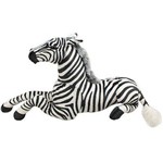 Zebra de Pelúcia Deitada Realista Gigante Safári Savana Fofy Toys