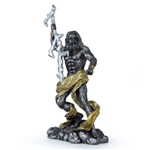 Zeus Deus Grego Trovão Relâmpago Estátua 23cm Resina Estátua Escultura